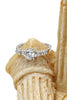 four prong set crystal ring earrings set