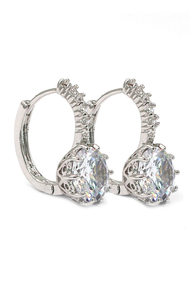 noble silver diamond earrings