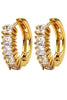 fashion golden circle crystal earrings