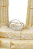 silver irregular crystal ring