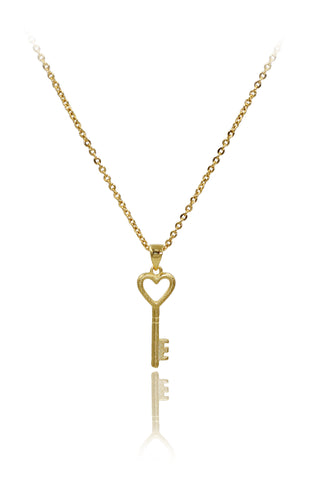 Fashion crystal key necklace