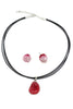 Fashion red crystal original set