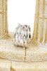 glittering crystal ring earring set