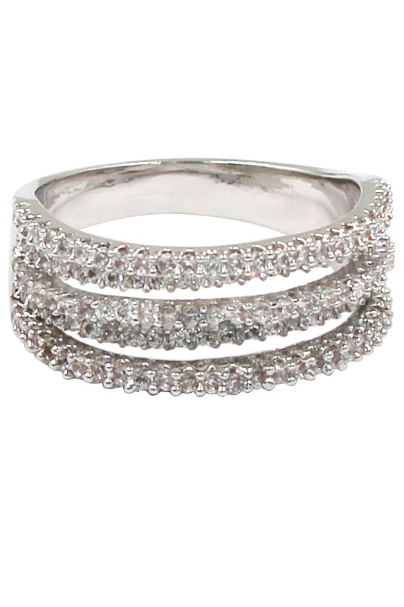 fashion full small crystal ring
