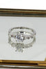 four prong set crystal ring earrings set