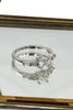 four prong set crystal ring earrings set