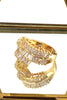 shimmering gold crystal Ring necklace set