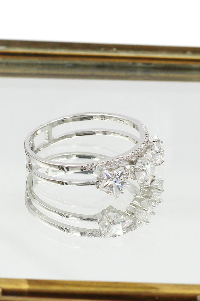 fashion little star crystal ring