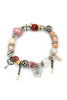 colorful bead flower bracelet