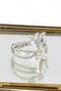 fashion elegant silver crystal ring