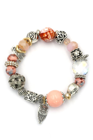 colorful bead flower star bracelet