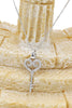 lovely small crystal heart key necklace