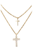 fashion small cross necklace bracelet set