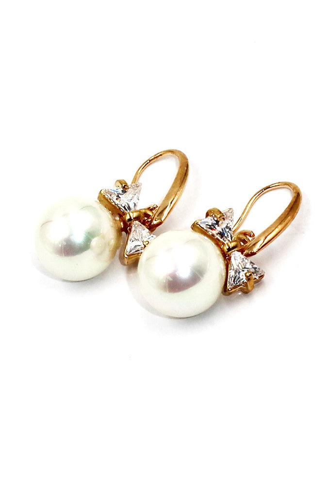 elegant pearl necklace earrings set