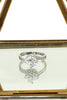 fashion shiny crystal ring necklace set