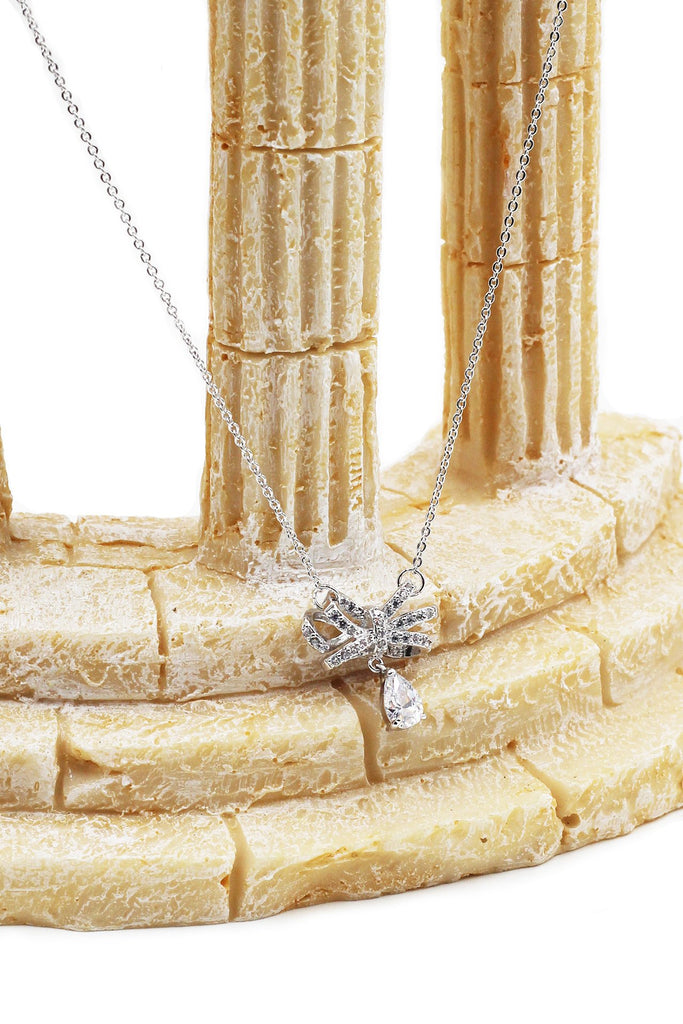 fashion bowknot pendant necklace ring set