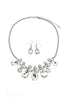 noble cobblestone crystal necklace earrings sets