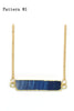 fashion natural stone golden necklace