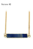 fashion natural stone golden necklace