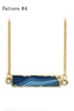 fashion natural stone golden necklace