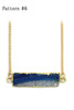 fashion natural stone golden necklace