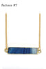 fashion natural stone golden necklace