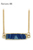 fashion natural stone golden necklace