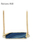 fashion natural stone golden necklace