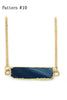 fashion natural stone golden necklace