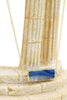 fashion natural stone golden necklace