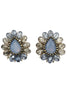 lucky blue bead crystal earrings