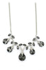 elegant sparkling crystal silver necklace