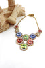 round colorful crystal necklace