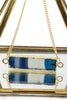 fashion natural stone golden necklace