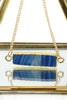 fashion natural stone golden necklace