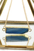 fashion natural stone golden necklace