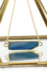 fashion natural stone golden necklace