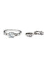 four prong set crystal ring earrings set
