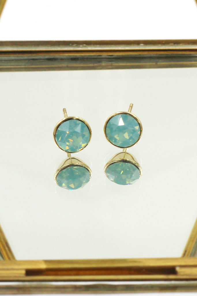 simple colorful crystal earrings