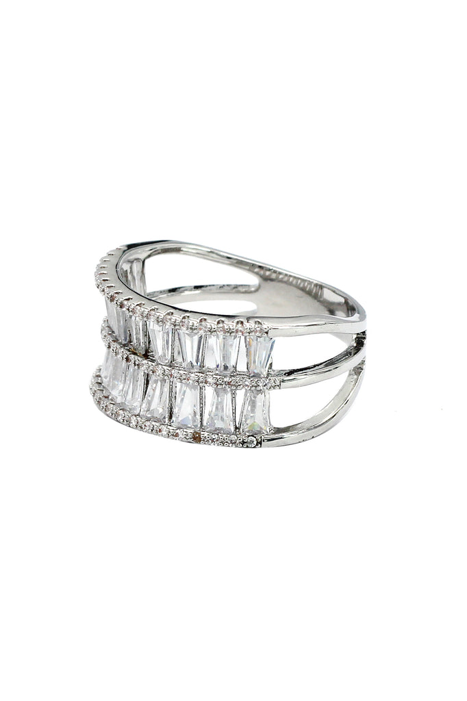 two-tiered crystal ring