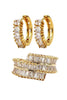 fashion golden circle ring earrings set
