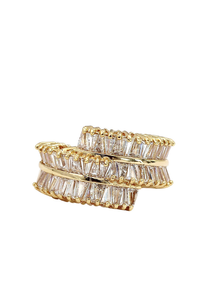 fashion crystal ring earrings set