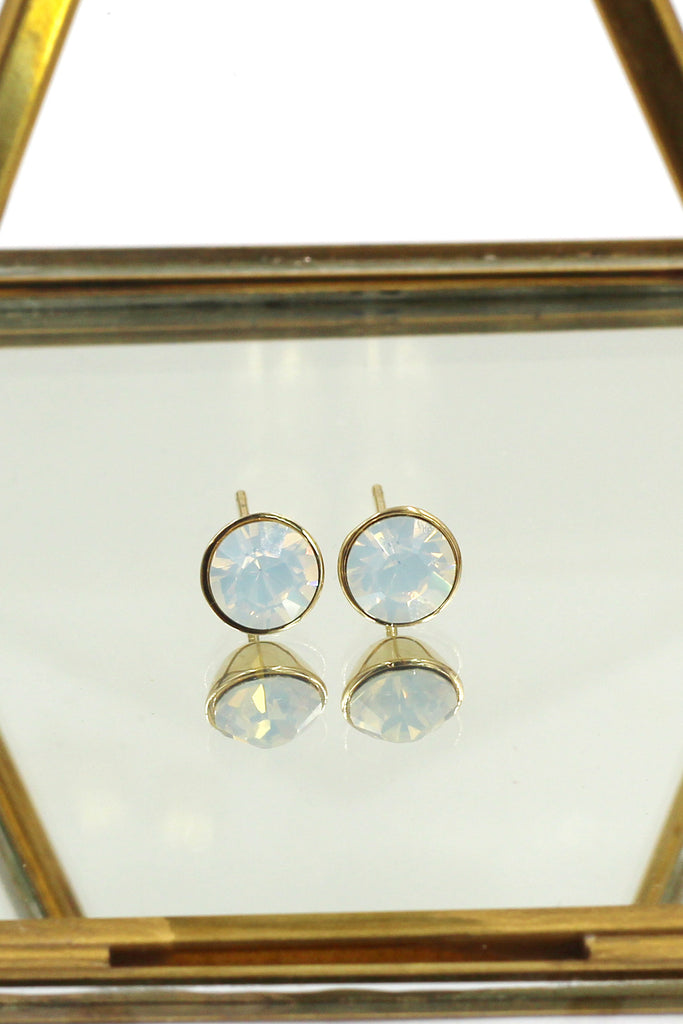 simple colorful crystal earrings