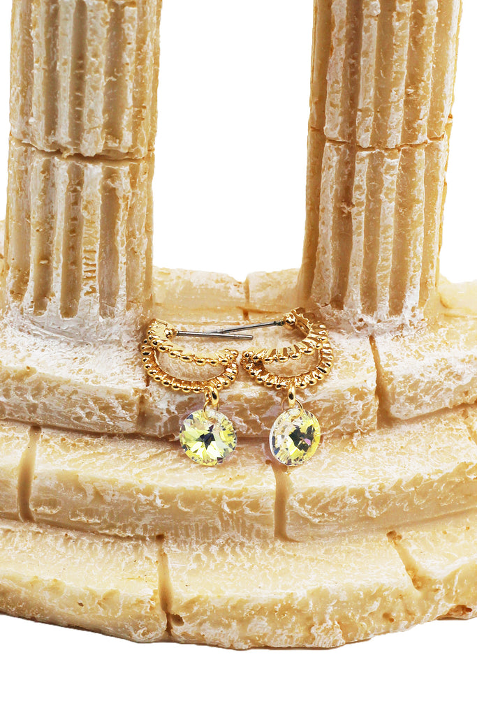 Fashion gold crystal earrings