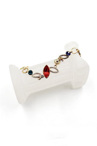 delicate crystal rose bracelet