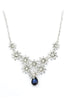 brilliant flower crystal necklace earrings set