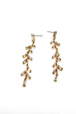 elegant tree branch crystal earrings