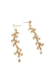 elegant tree branch crystal earrings