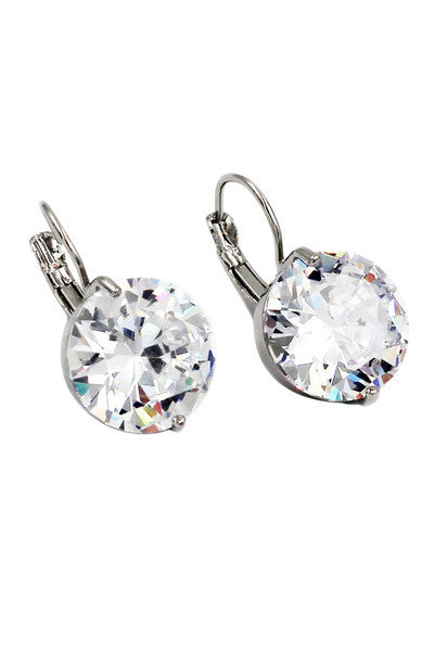 simple duplexes crystal necklace earrings set