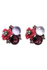 pretty shells flower crystal earrings